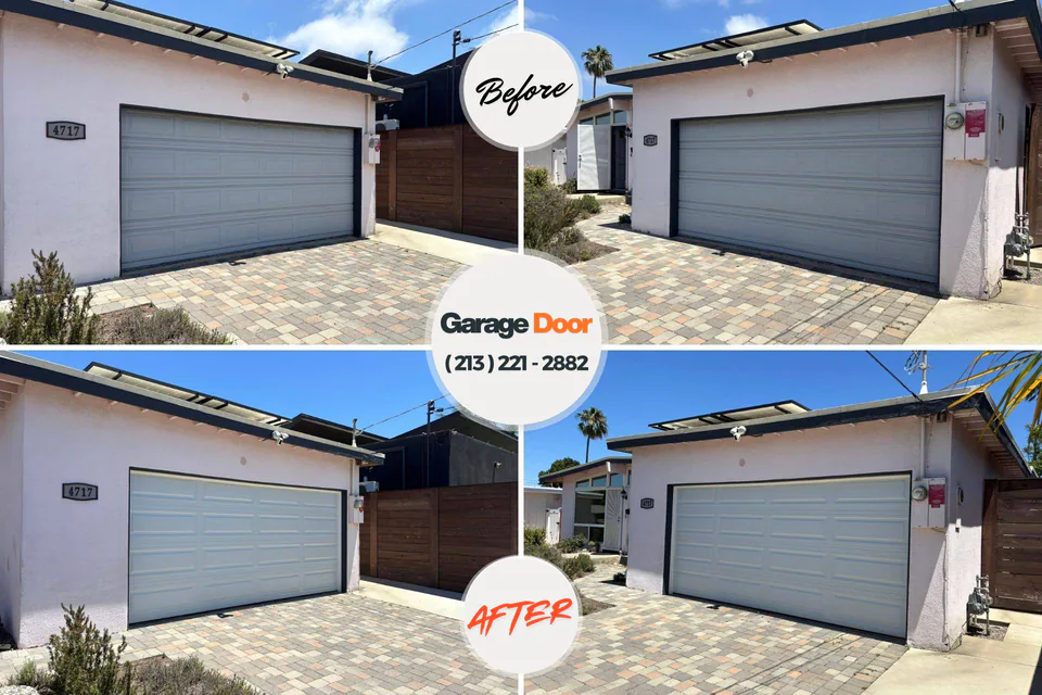 Before and after: garage door repair Philmont, NY